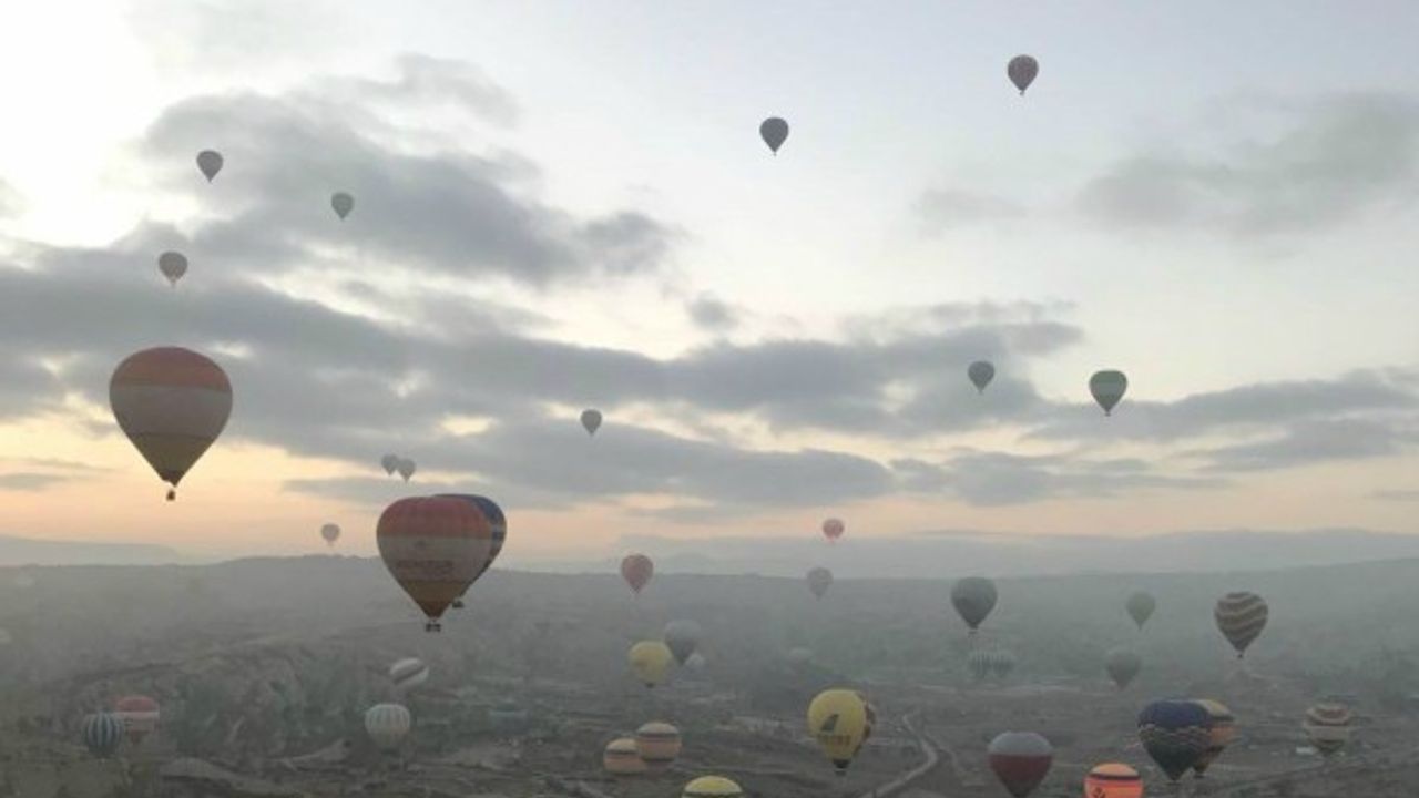 Kapadokya’da son yılların balon uçuş rekoru kırıldı 