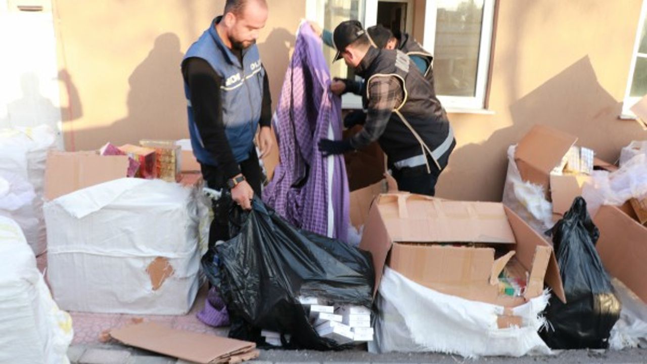 Düğün kınası adı altında kaçak sigara sevkiyatı 