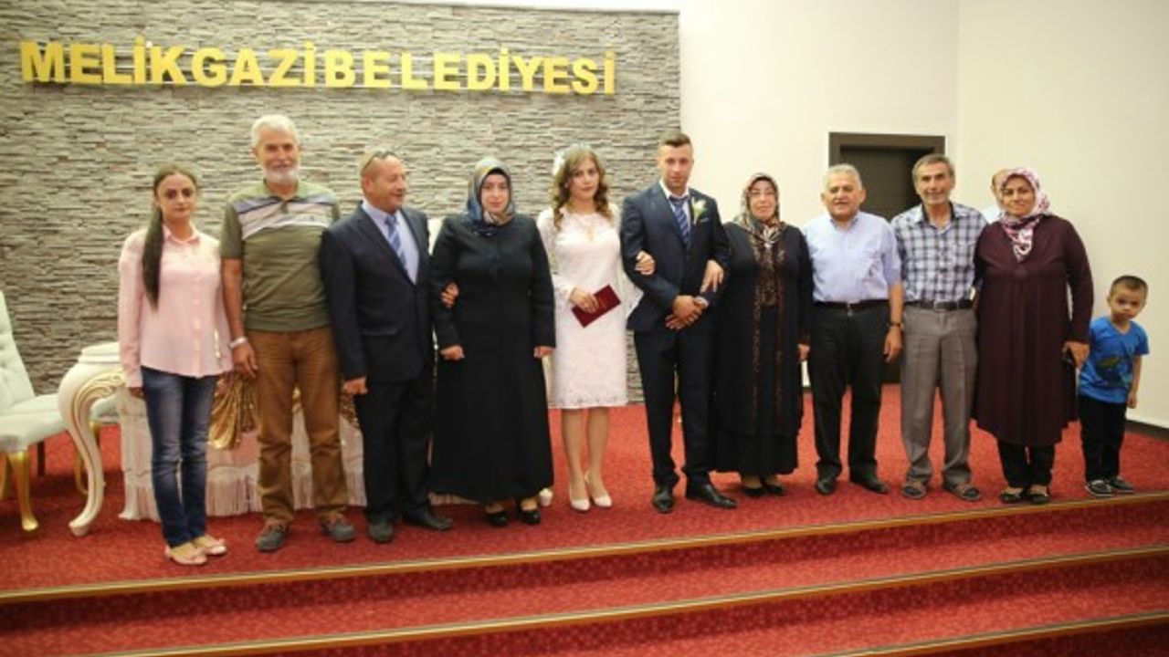 2018 yılında 3 bin 665 çift Melikgazi’de ‘evet’ dedi 