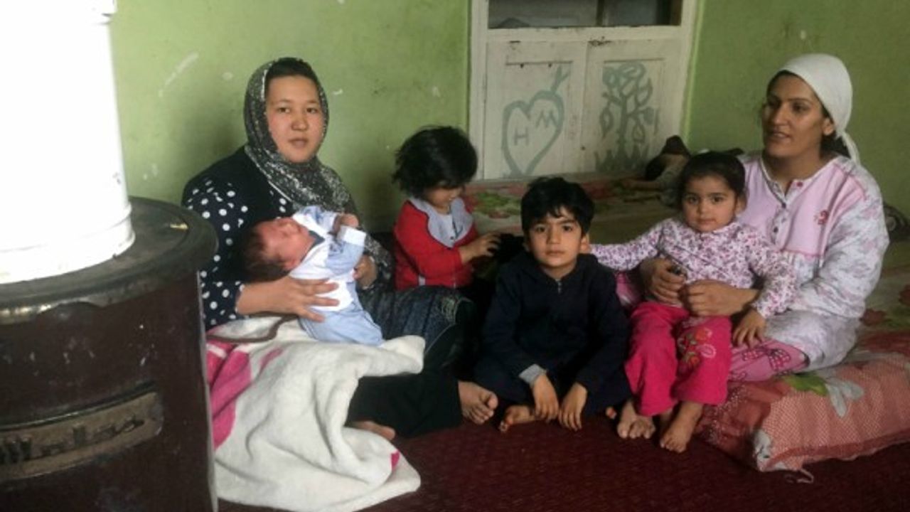 İki Afgan mülteci aile aynı evde kaderlerini paylaşıyor 