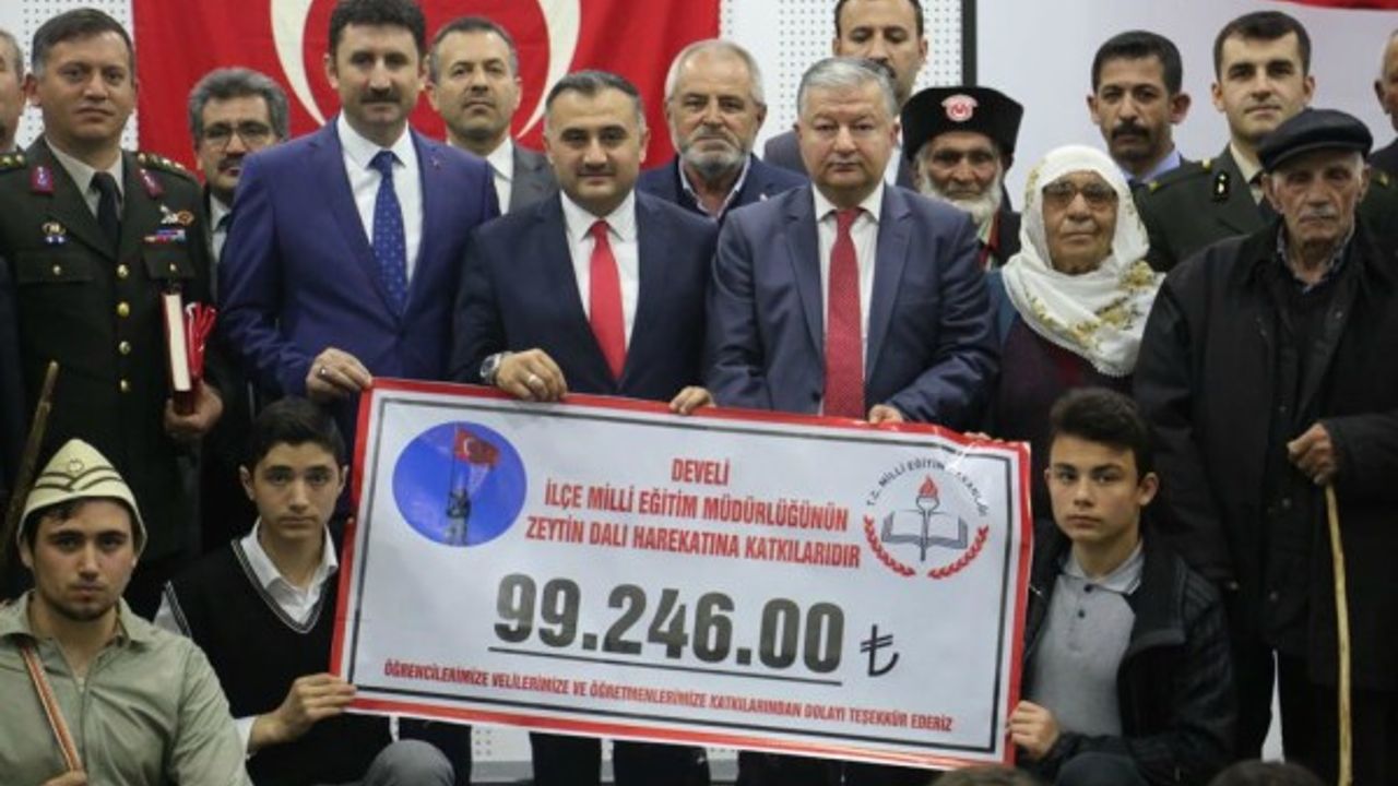 Türk Silahlı Kuvvetleri Güçlendirme Vakfı'ndan Develi İlçe Milli Eğitim Müdürlüğü'ne Altın Madalya Beratı 