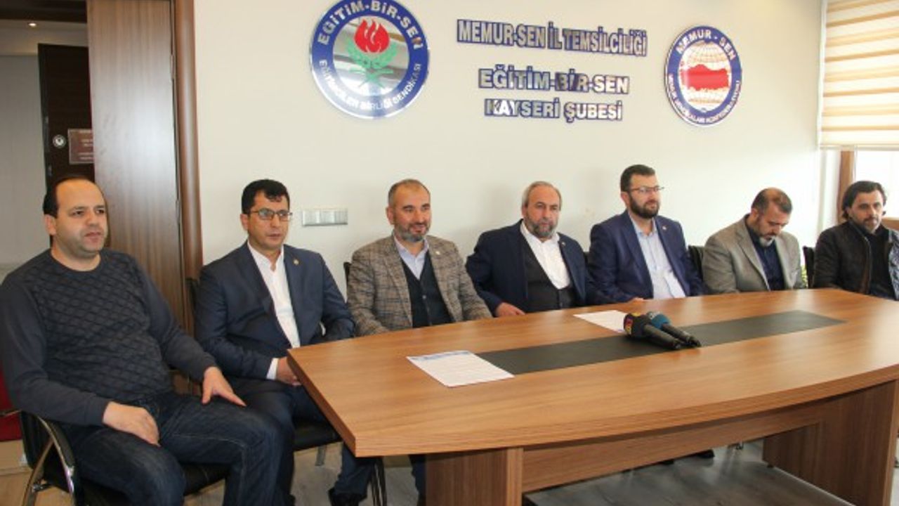 Eğitim Bir-Sen Kayseri Şube Başkanı Kalkan, sözlerini şöyle tamamladı: