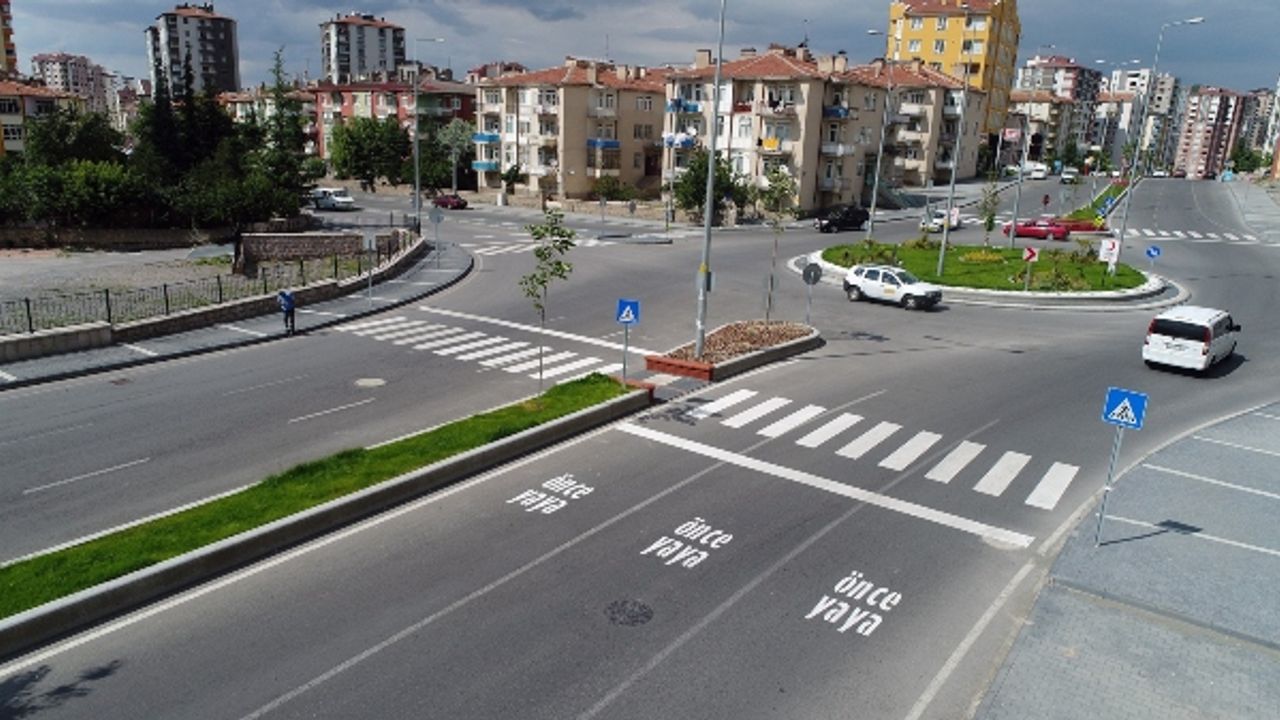 Talas'ta yaya çizgisi ve 'Önce Yaya' çalışması 