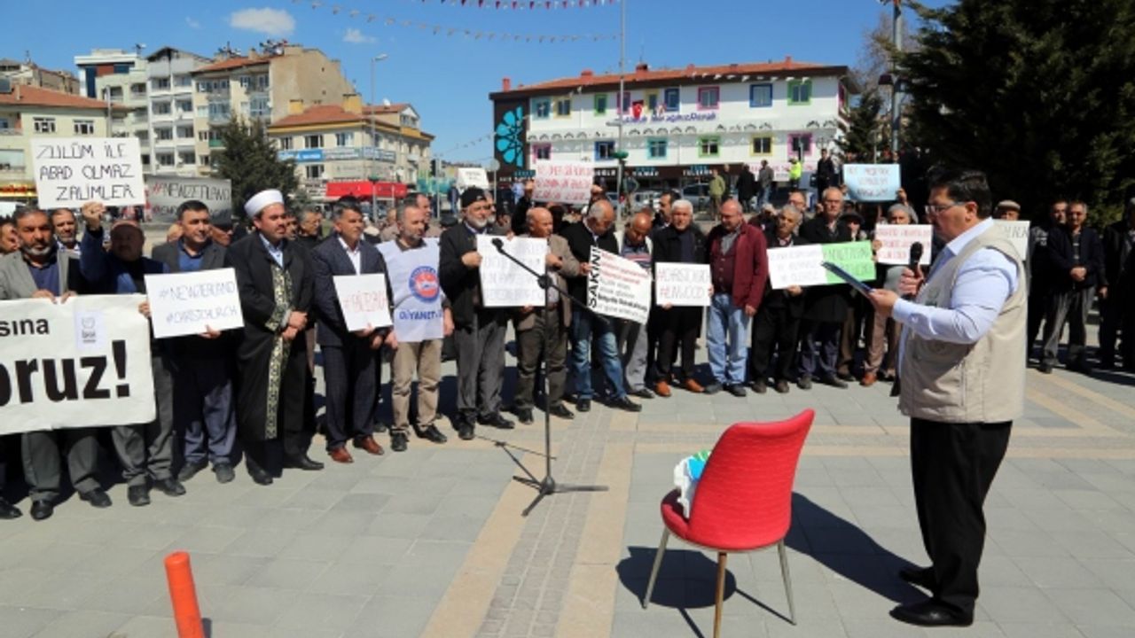 Yeni Zelanda'daki terör saldırısı Develi'de protesto edildi 