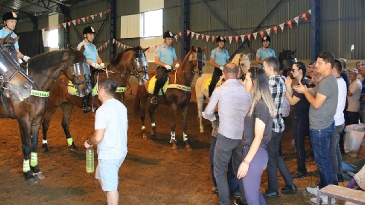 Atlı polisler işte bu şekilde yetiştiriliyor 