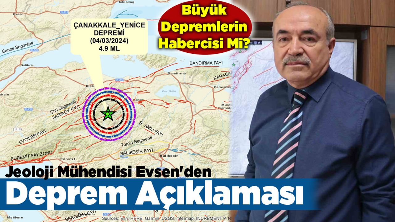 Jeoloji Mühendisi Evsen'den Deprem Açıklaması
