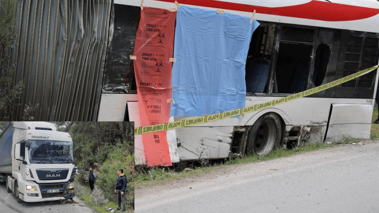 Belediye Otobüsüne TIR Çarptı: 1 Ölü, 4 Yaralı