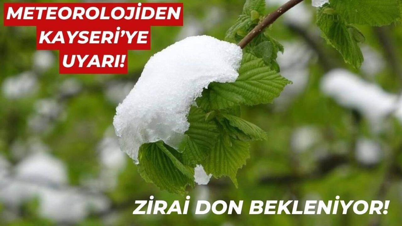 Kayseri'ye Meteoroloji'den Uyarı: Zirai Don Bekleniyor