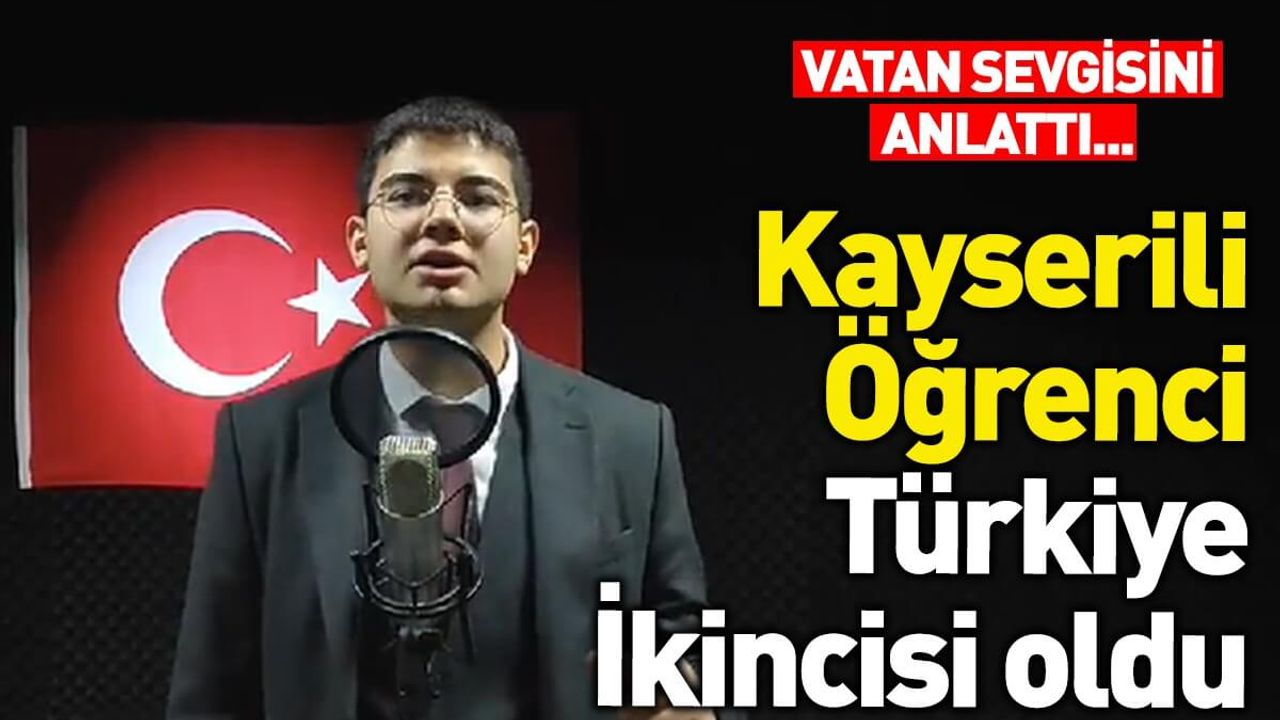 Kayserili Öğrenci Türkiye 2.’si Oldu!