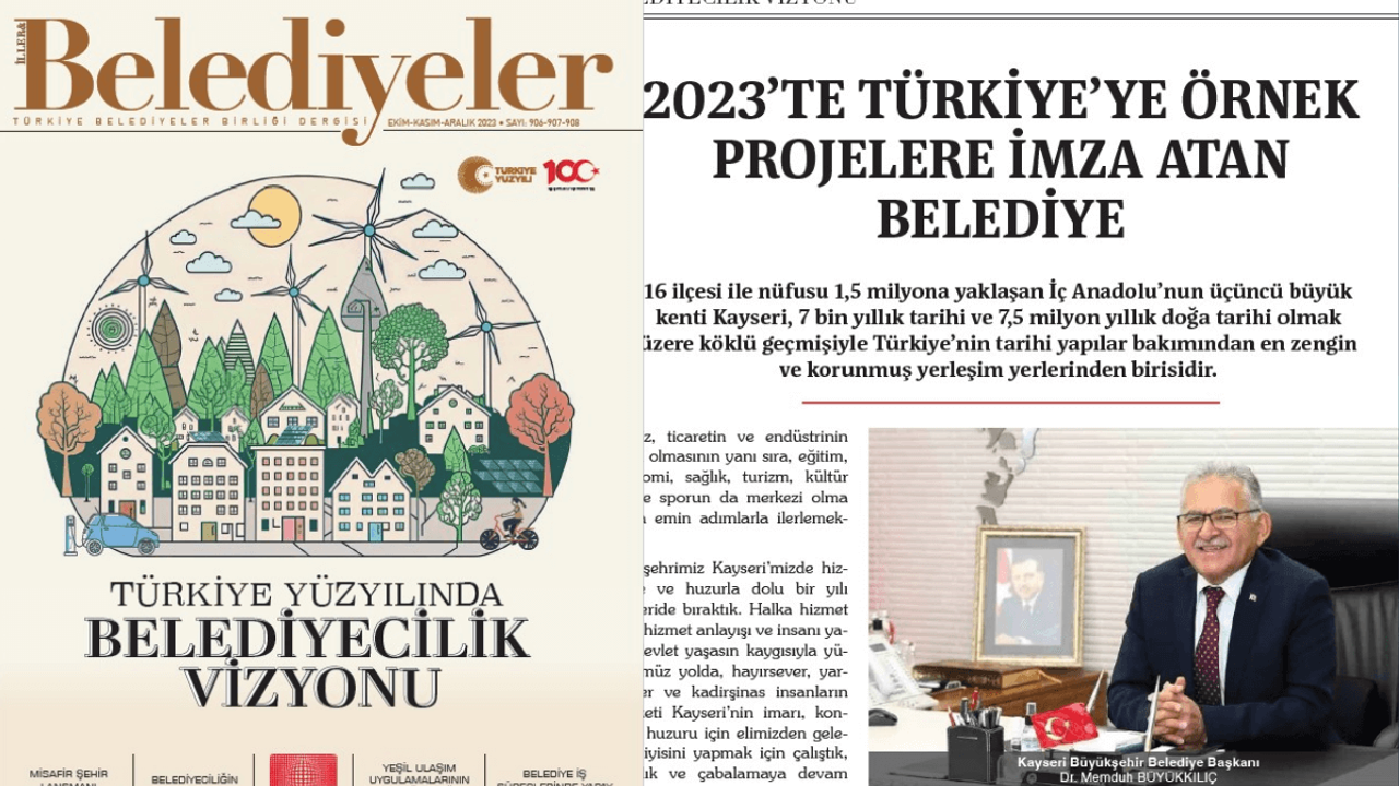 Kayseri Büyükşehir, TBB Dergisi’nde Geniş Yer Buldu
