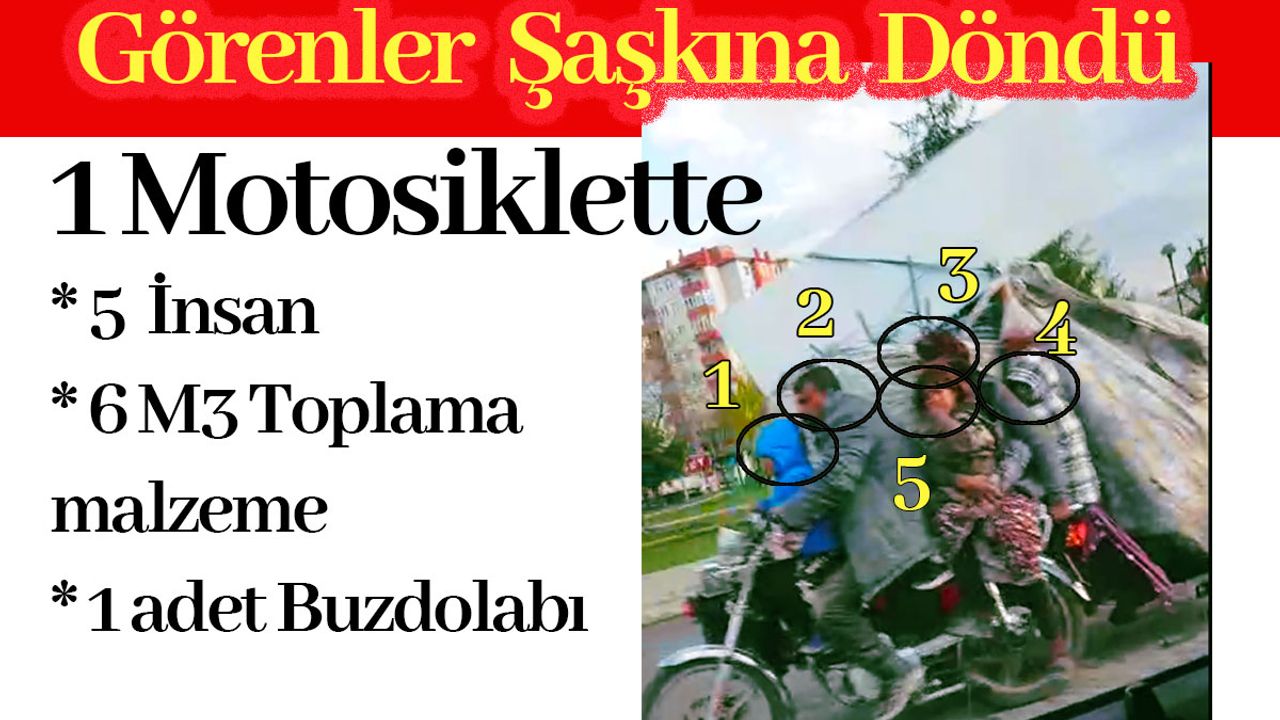 Kayseri'de Tehlikeli Yolculuk: Bir Motorda 5 Kişi!