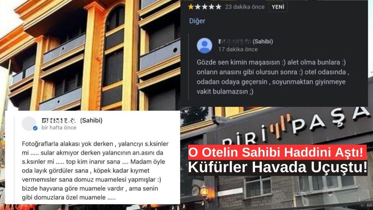 O Otelin Sahibi Haddini Aştı! Küfürler Havada Uçuştu!