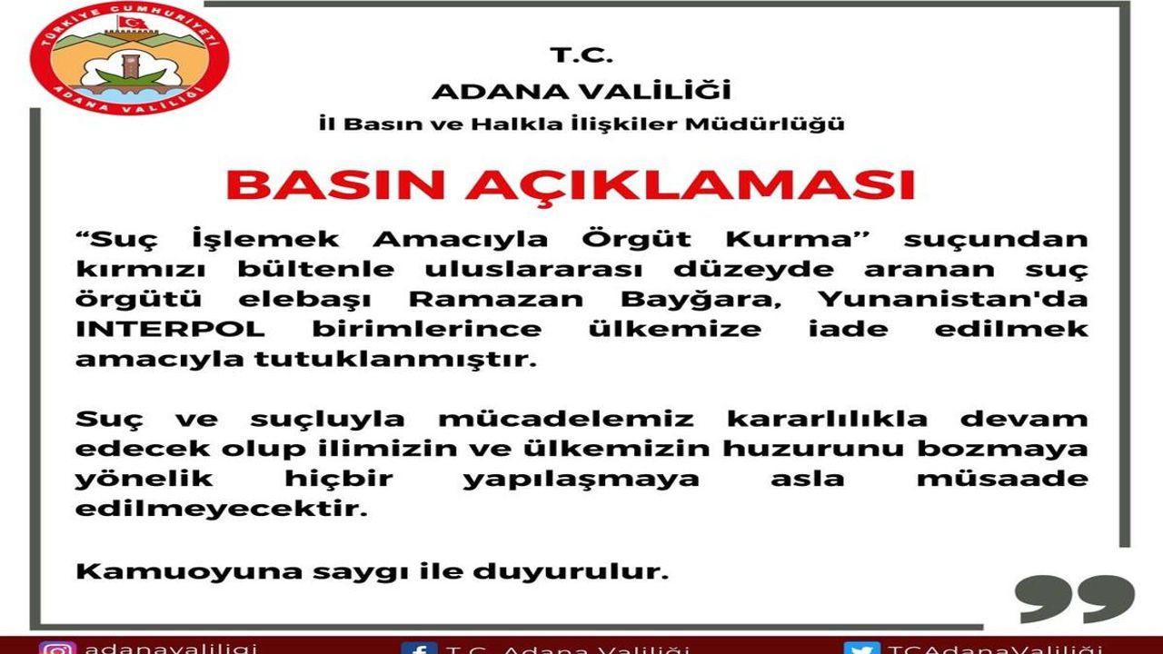 Kırmızı Bültenle Aranan Suç Örgütü Lideri Yakalandı !