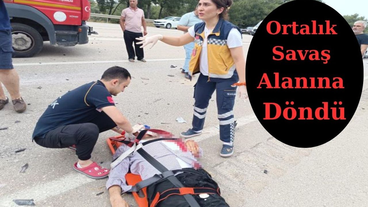 Kaza Sonrası Ortalık Savaş Alanına Döndü !