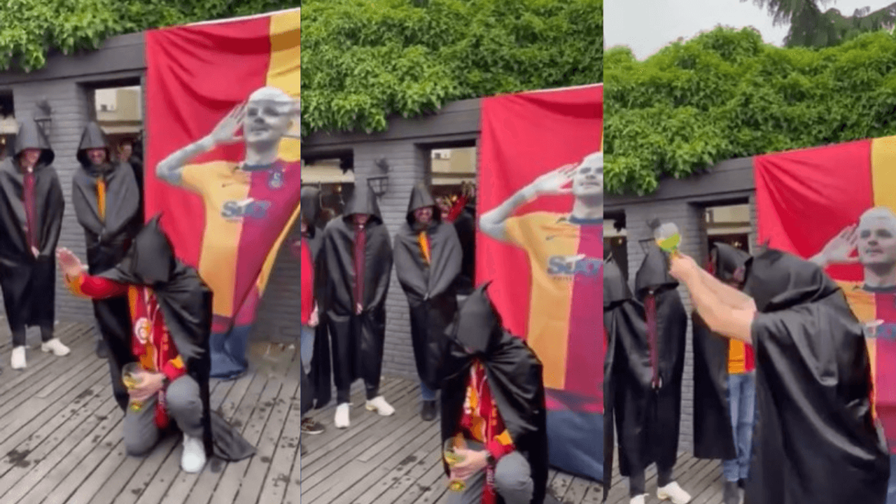 Siyah Pelerinli Galatasaraylı Taraftarlarının Korkutucu Ritüeli!