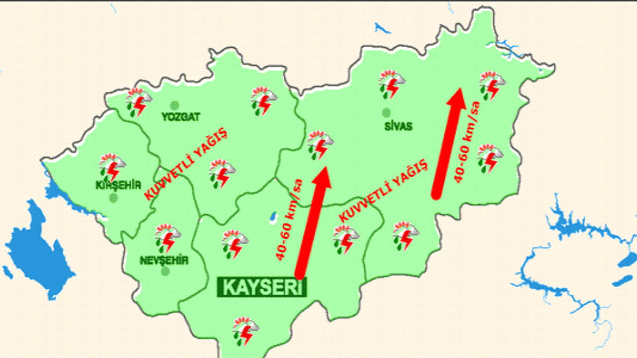 Yarına Dikkat! Meteorolojiden Kayseri’ye Sarı Kodlu Uyarı Geldi