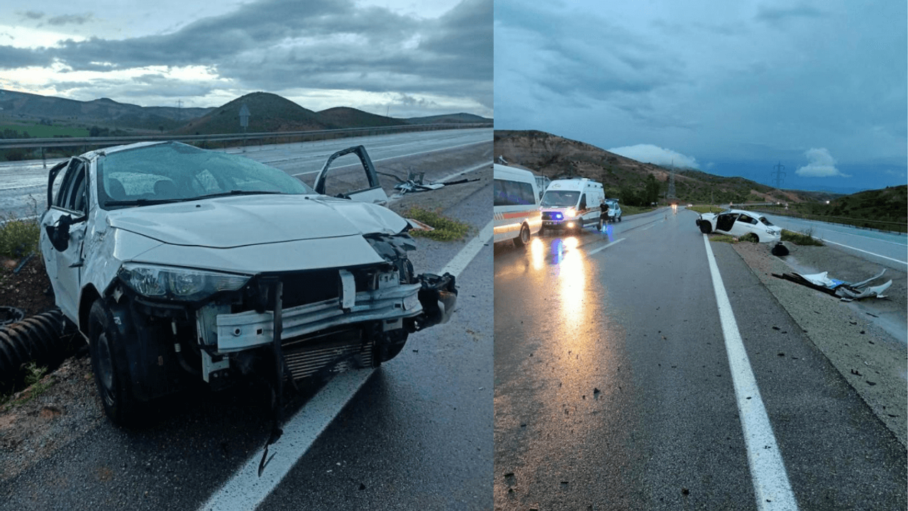 Refüje Çarparak Takla Attı: 5 Yaralı