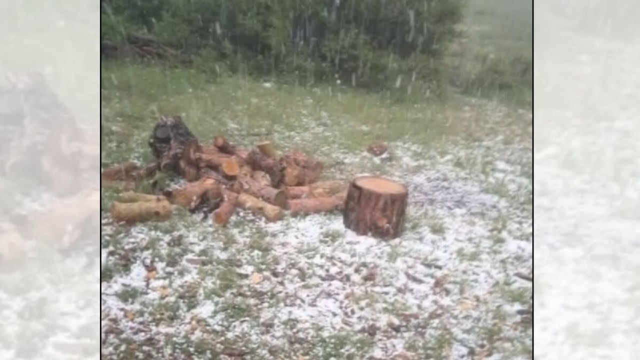 Kayseri'nin Komşusunda Dolu Yağdı!