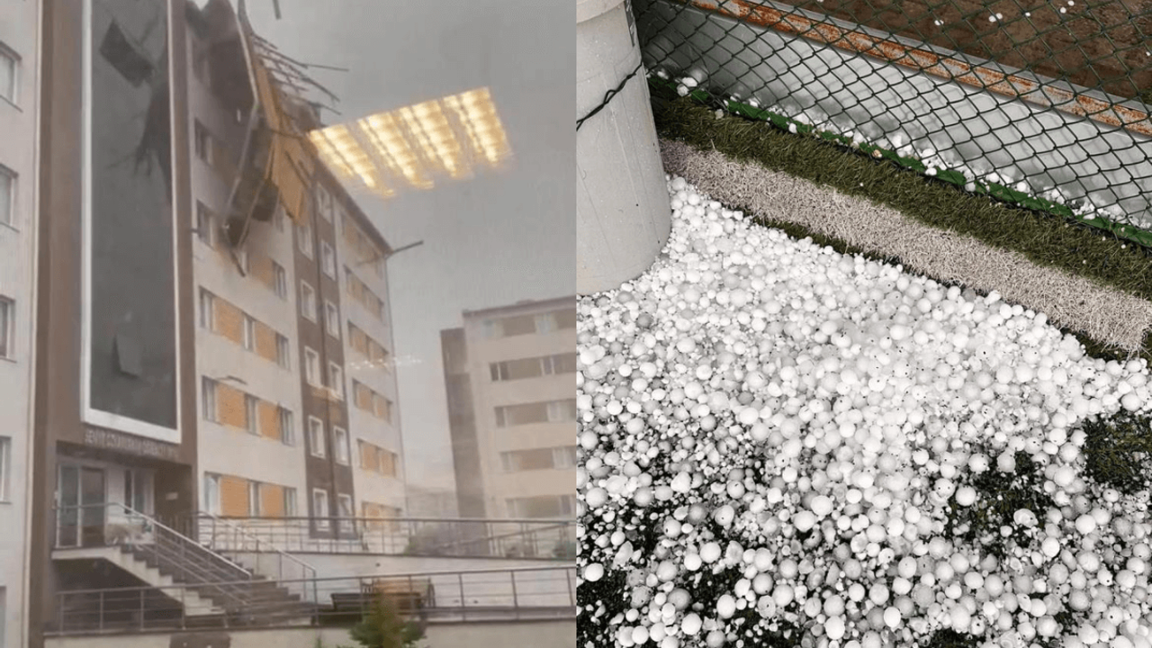 Kayseri’de Fırtına Üniversitenin Çatısını Uçurdu!