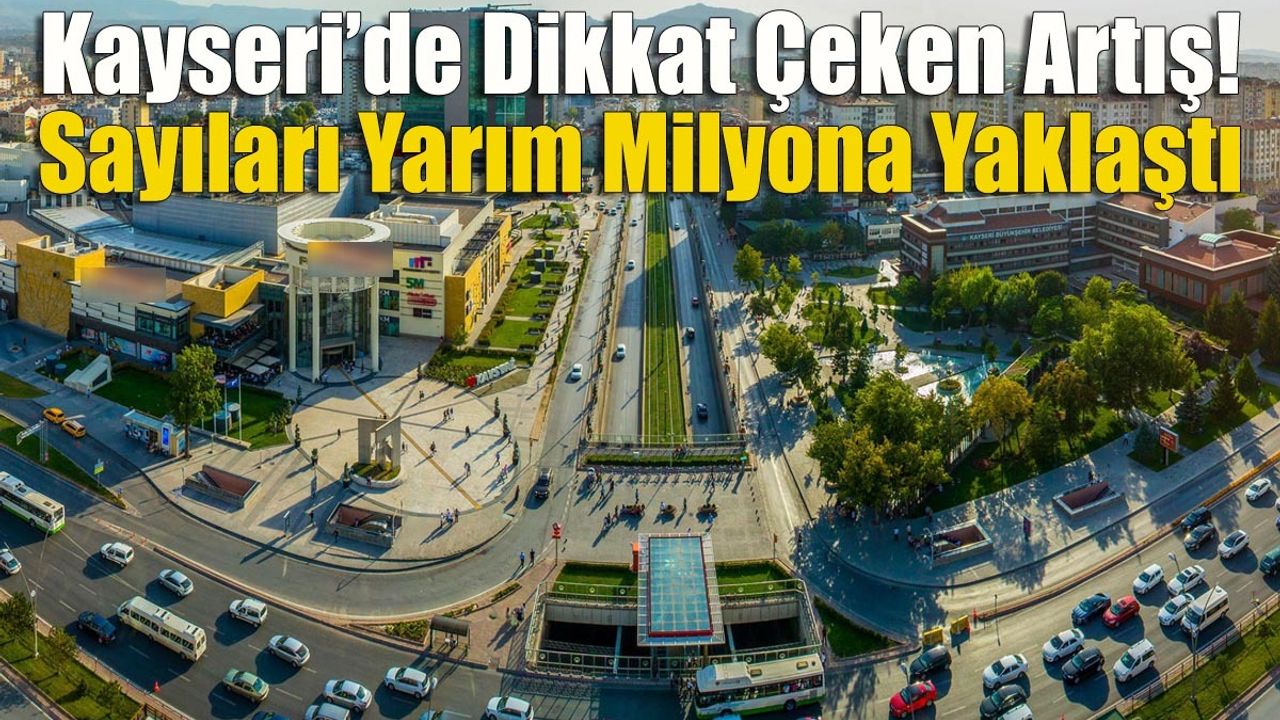 Kayseri’de Dikkat Çeken Artış! Sayıları Yarım Milyona Yaklaştı