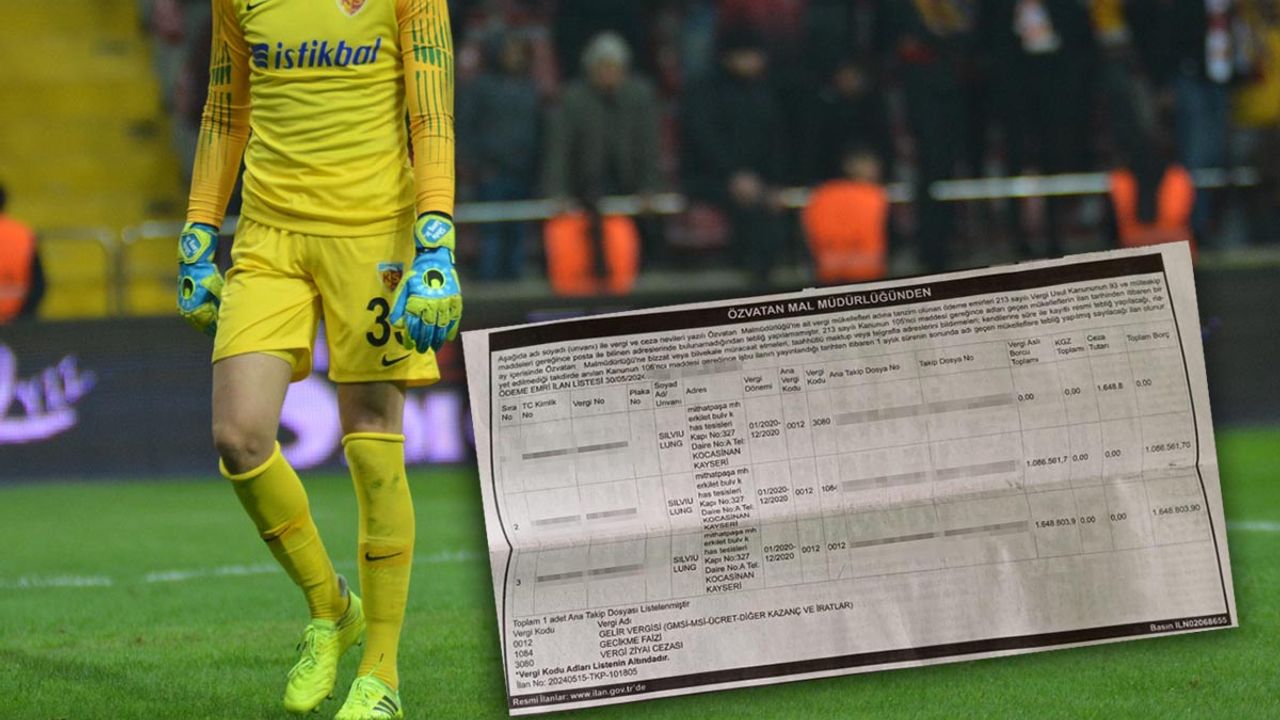 Kayserispor'un Eski Kalecisine Vergi Şoku!