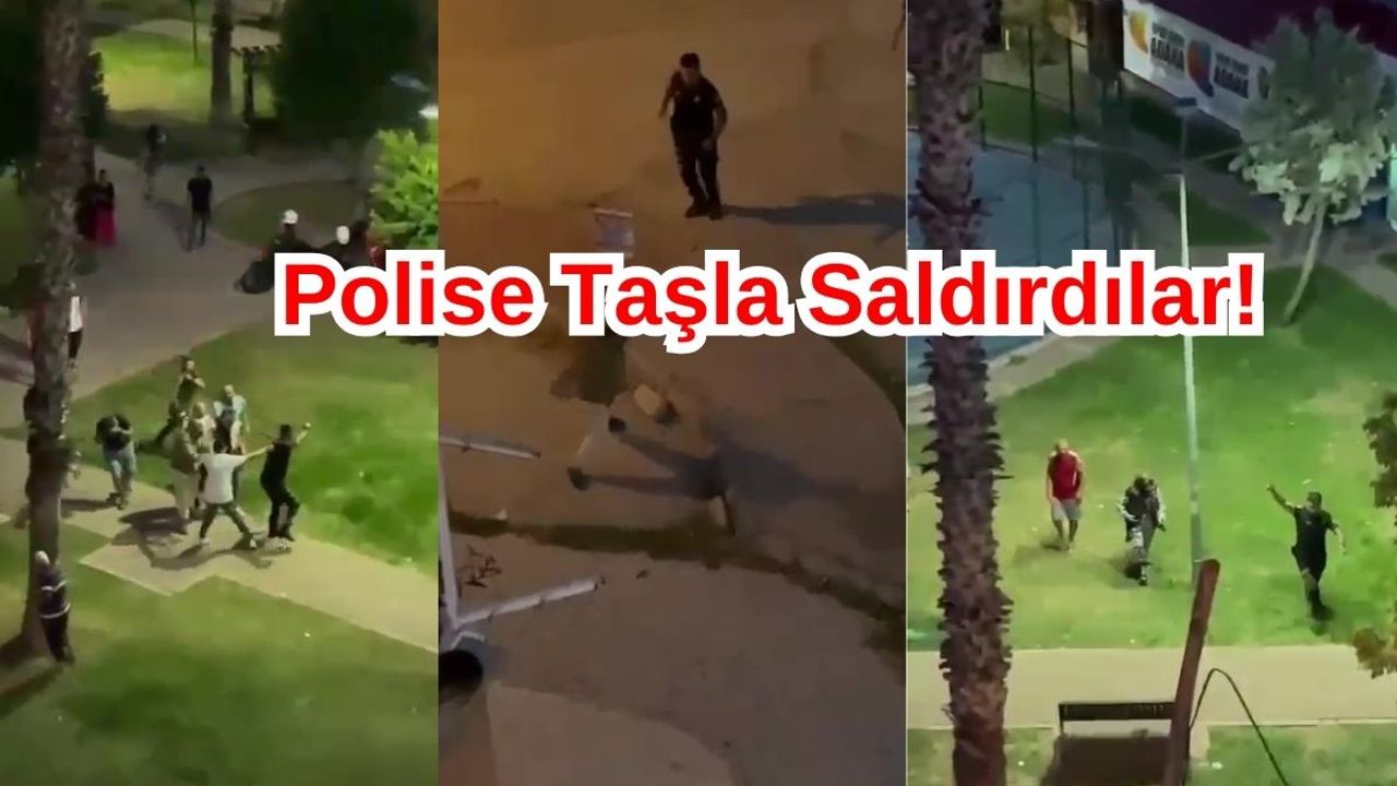 Utanç Veren Olay! Polise Taşla Saldırdılar