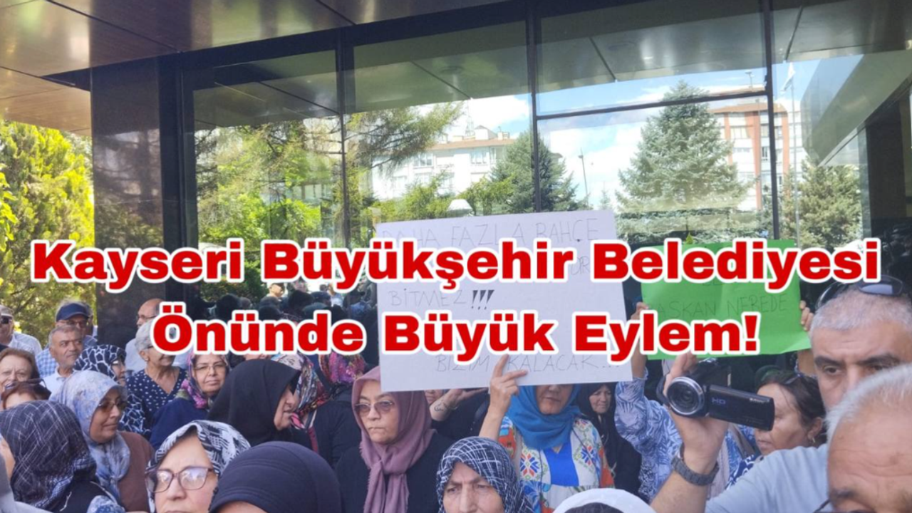 Kayseri Büyükşehir Belediyesi Önünde Hobi Bahçesi Eylemi!