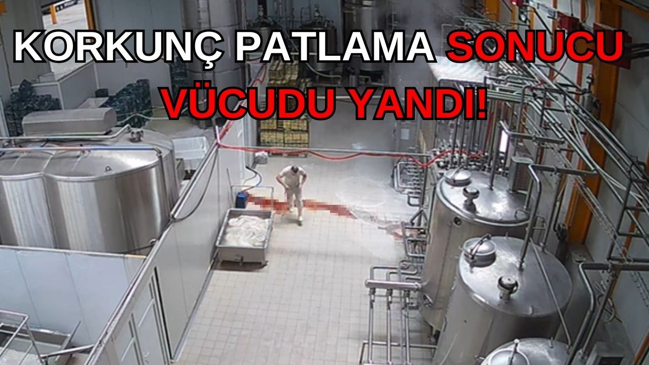 İncesu OSB'de Dehşet Anlar! Süt Kazanı Patladı!
