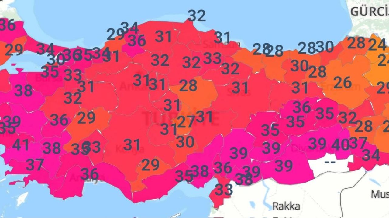 Türkiye’yi Etkisi Altına Aldı! Harita Kırmızıya Boyandı!