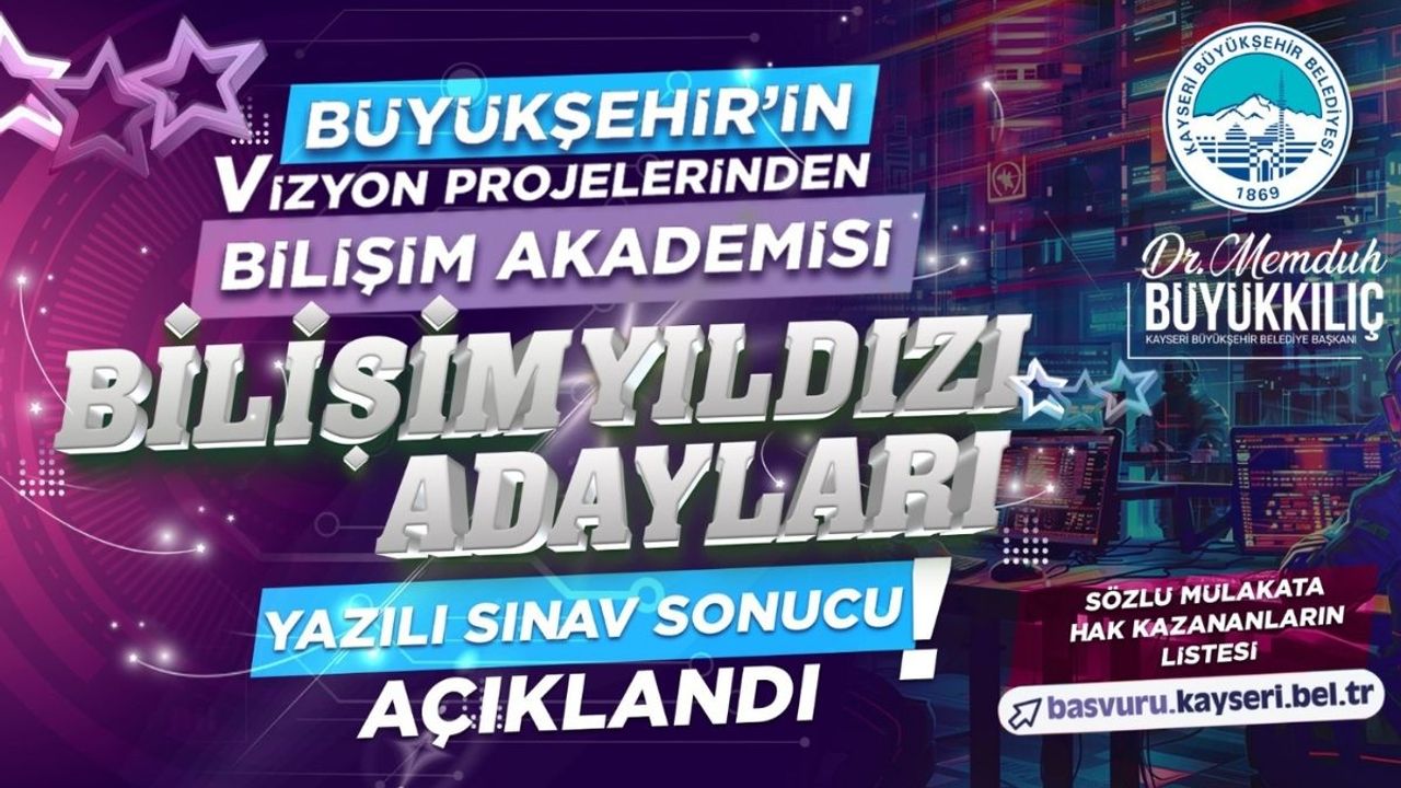 Kayseri'de Bilişim Yıldızlarının Sınav Sonuçları Açıklandı!