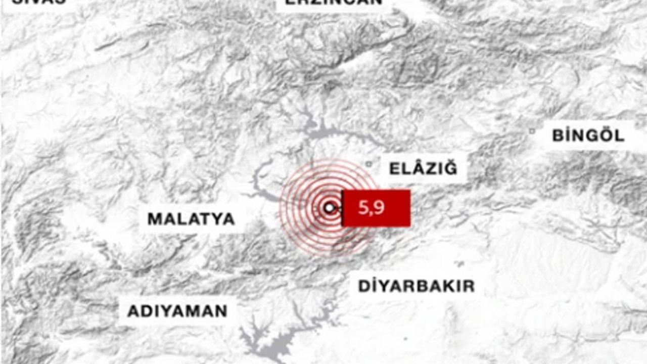 5.9 Şiddetinde deprem olan Malatya 2 saatte 59 kez sallandı!