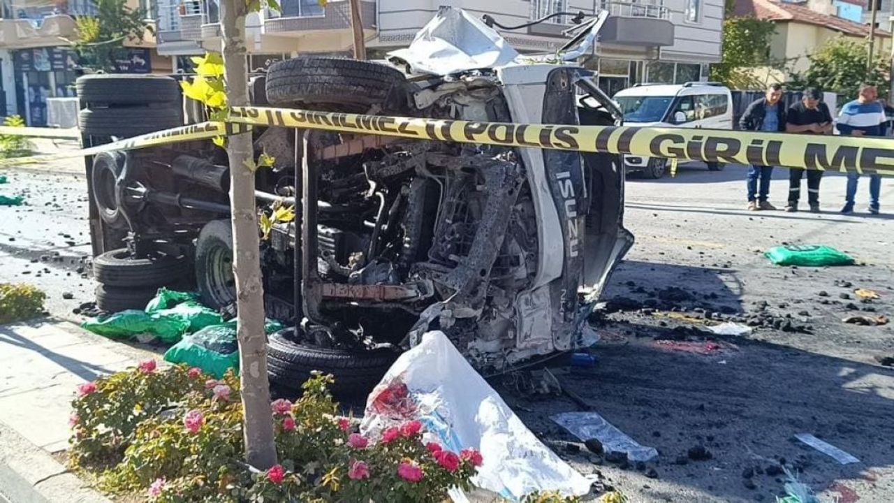 Kayseri’nin Develi ilçesinde 1 kişinin öldüğü feci kaza kamerada!