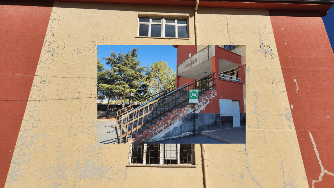 Kayseri'de depremde hasar alan o okul kaderine terk edildi...