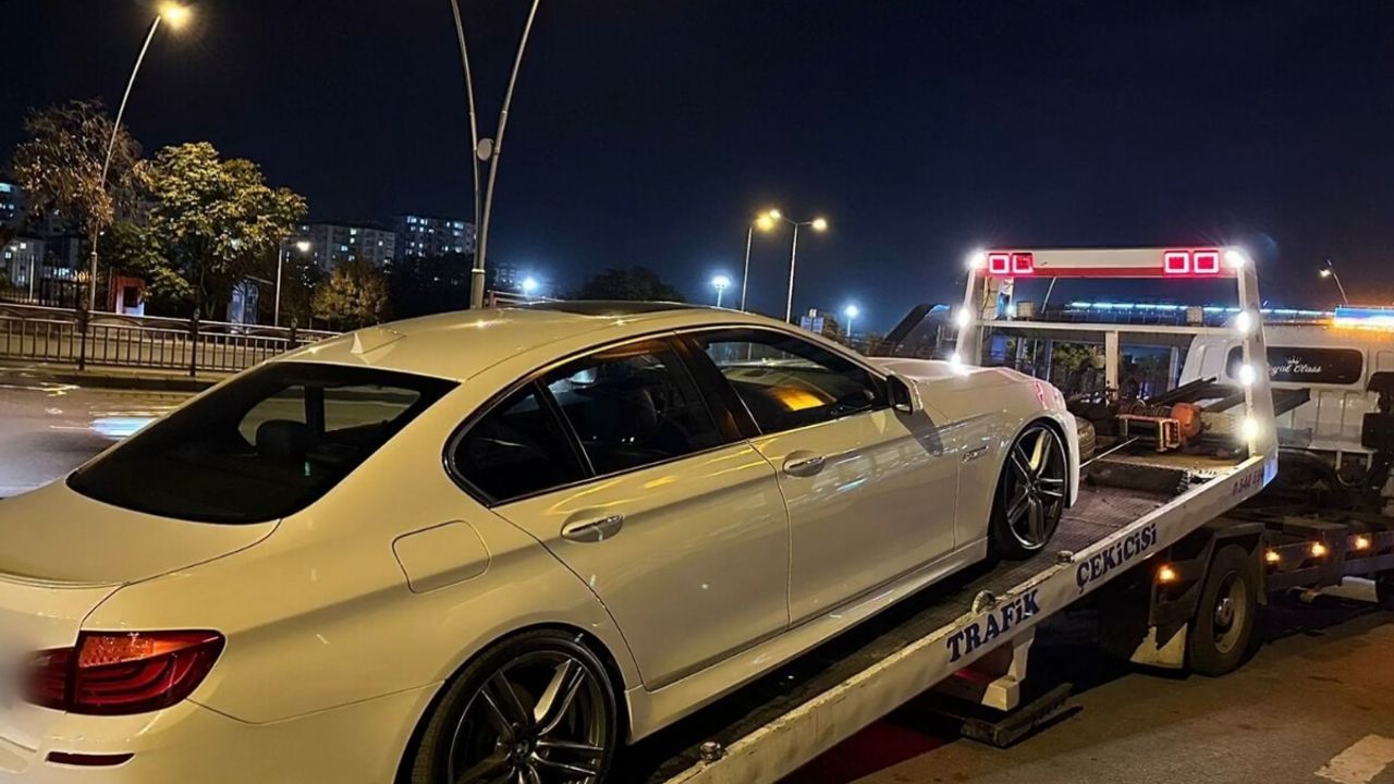 Kayseri'de Lüks otomobil sürücüsü o anları paylaşınca yakayı ele verdi!