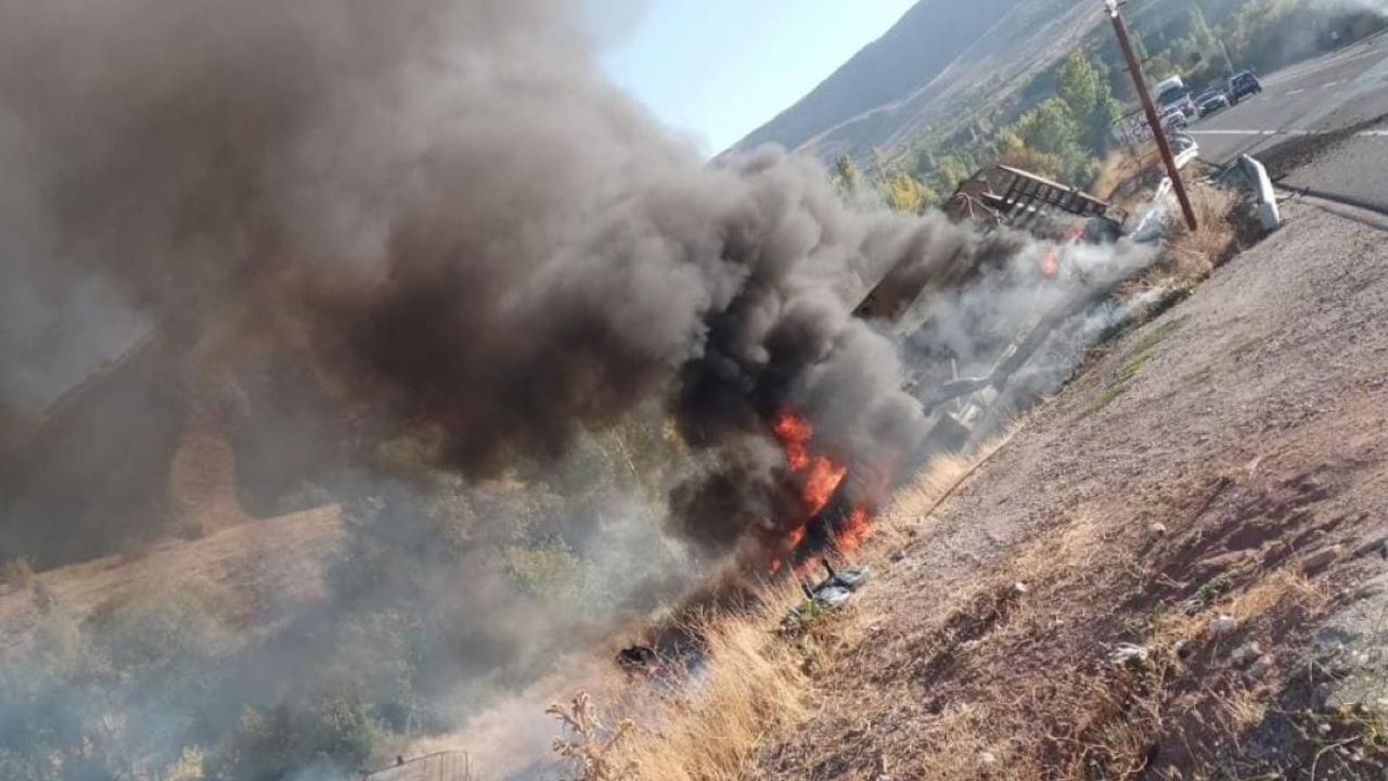 Şarampole Uçan TIR Alev Aldı: Yaralı Var!