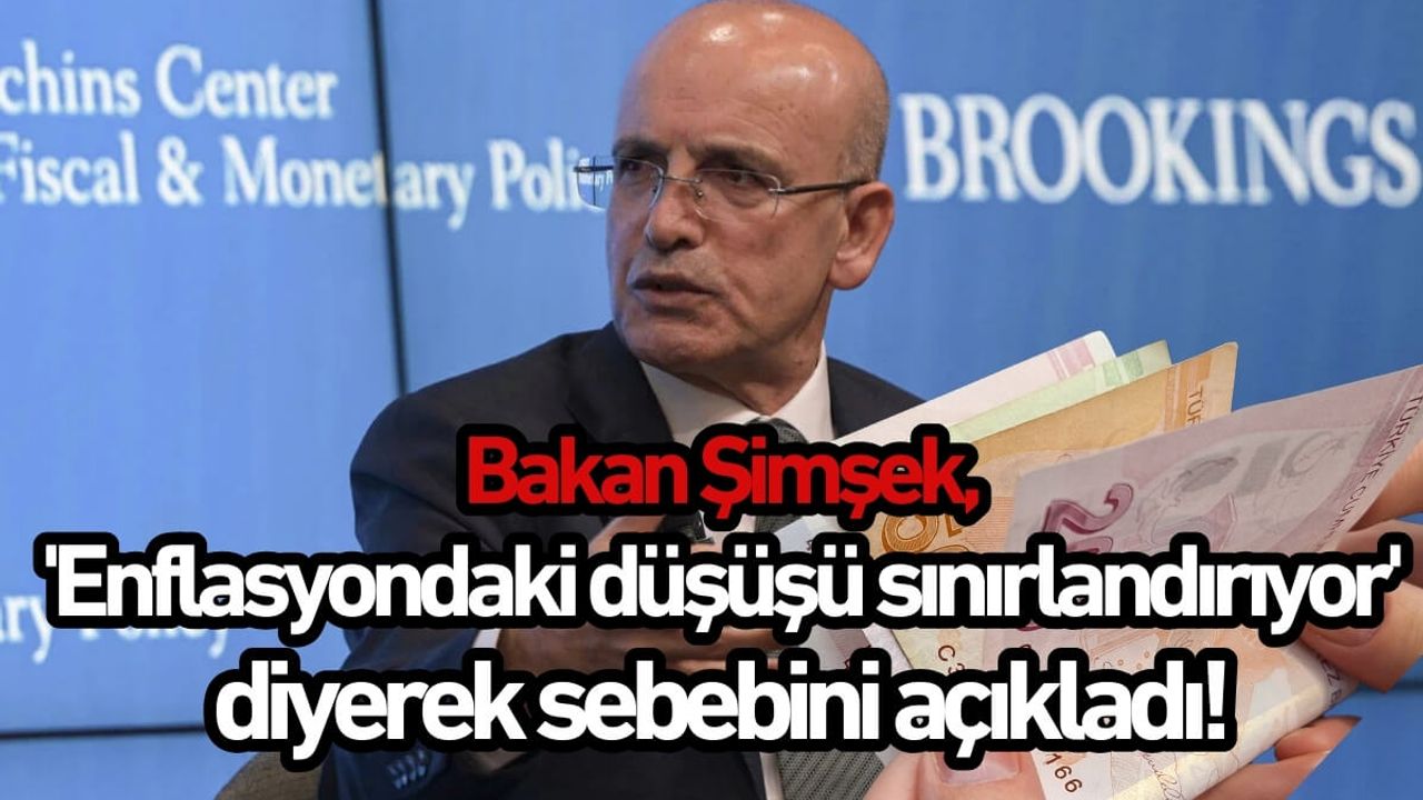 Bakan Şimşek, 'Enflasyondaki düşüşü sınırlandırıyor' diyerek sebebini açıkladı!