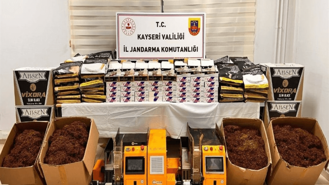 Bünyan’da eve baskın! Tütün kaçakçılığında 2 gözaltı!
