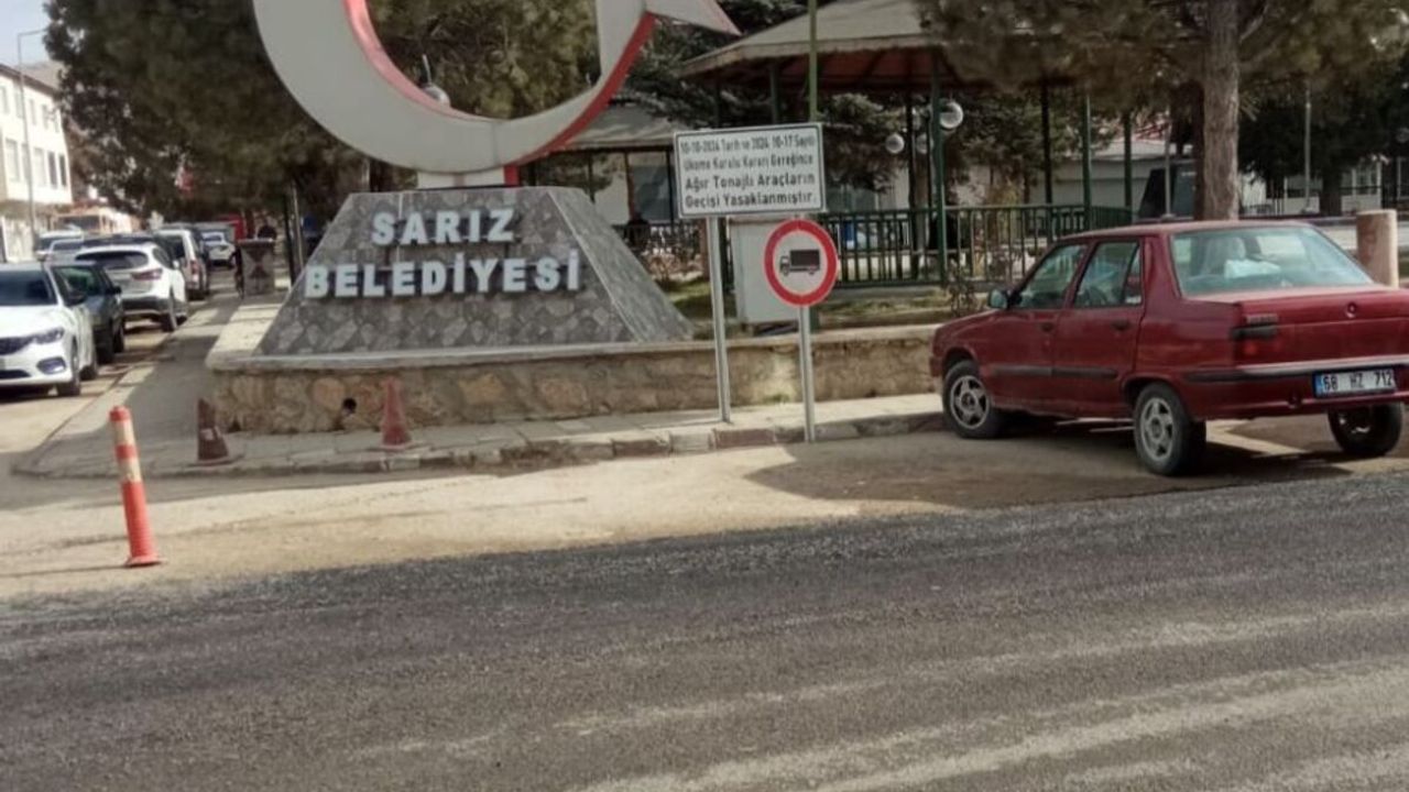 Sarız Belediyesi duyurdu: O araçların geçmesi artık yasak!