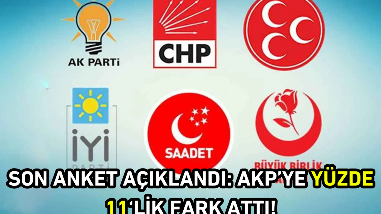 Son anket açıklandı: AKP’ye yüzde 11 fark attı!