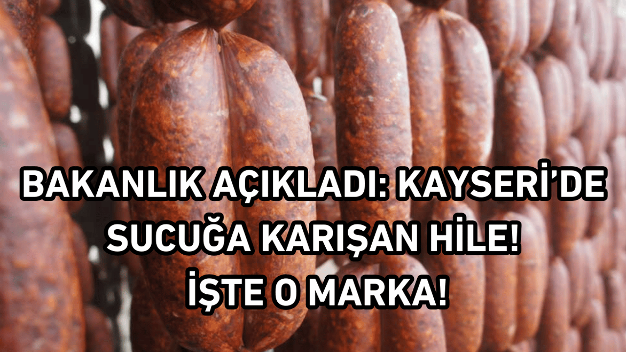Bakanlık açıkladı: Kayseri'de sucuğa karışan hile!
