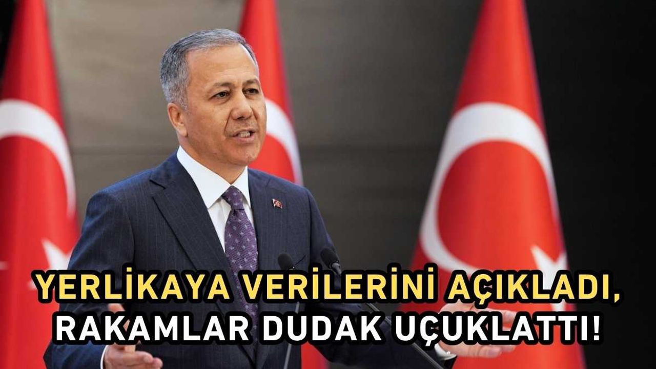 Yerlikaya verilerini açıkladı, rakamlar dudak uçuklattı!