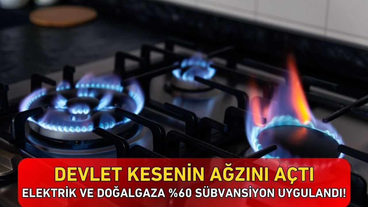 Devlet kesenin ağzını açtı elektrik ve doğalgaza %60 sübvansiyon uygulandı!
