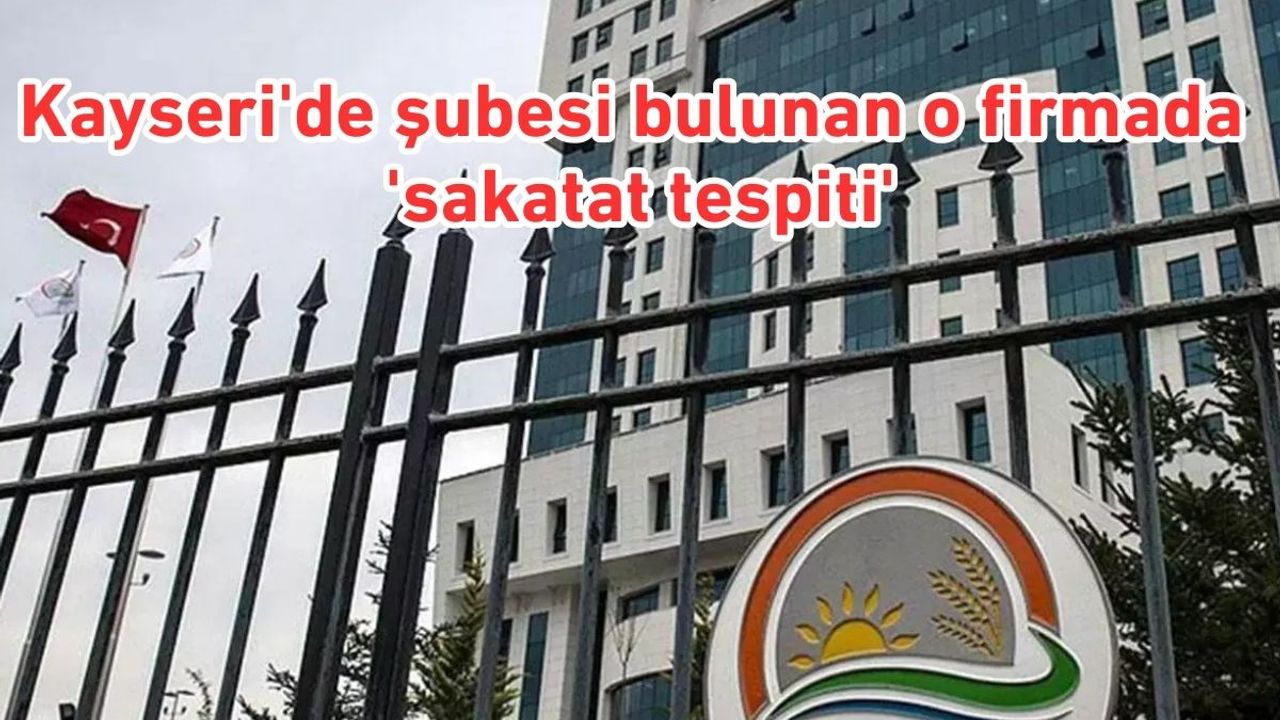 Kayseri'de şubesi bulunan o firmada 'sakatat tespiti'