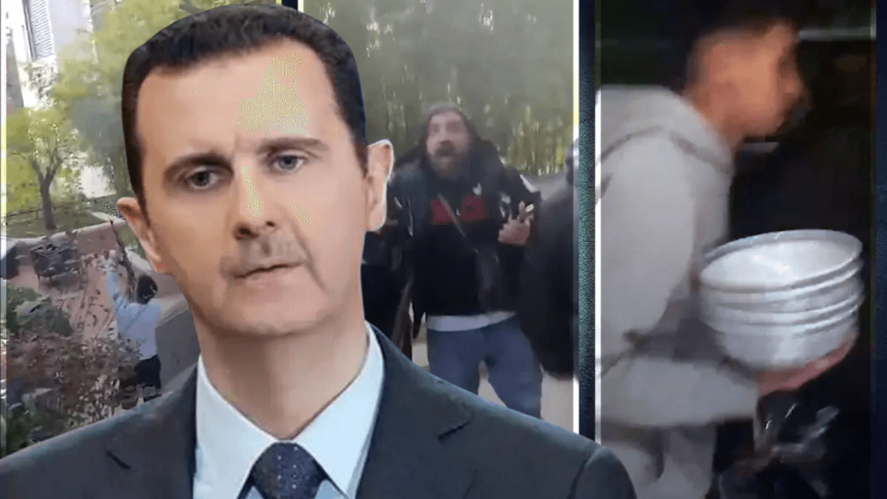Suriyeliler Esad’ın evini yağmaladı! Lüks araçları bile ele geçirildi!