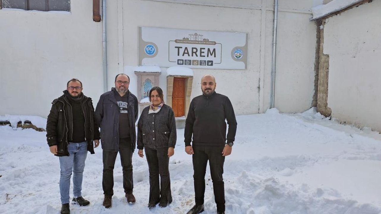 Talas Restorasyon Eğitim Merkezi’nde dikkat çeken inceleme!
