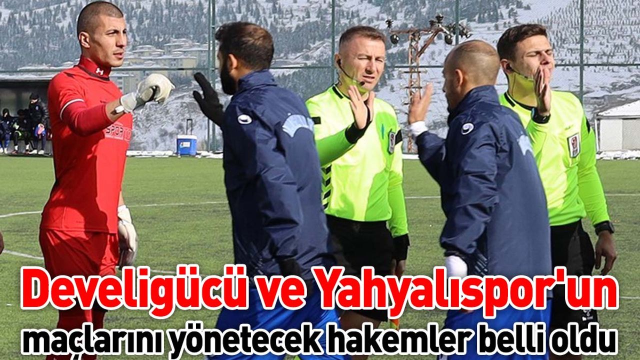 Develigücü ve Yahyalıspor'un maçlarını yönetecek hakemler belli oldu