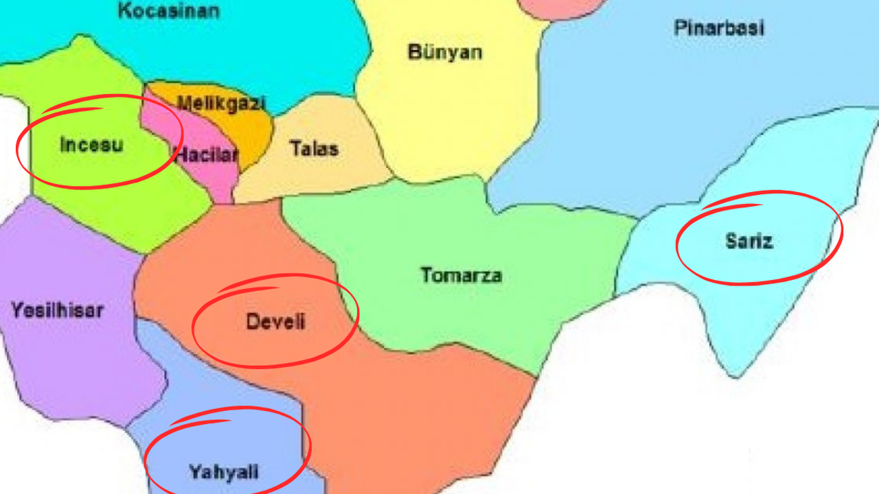 Yahyalı, Develi, İncesu ve Sarız’a uyarı verildi!