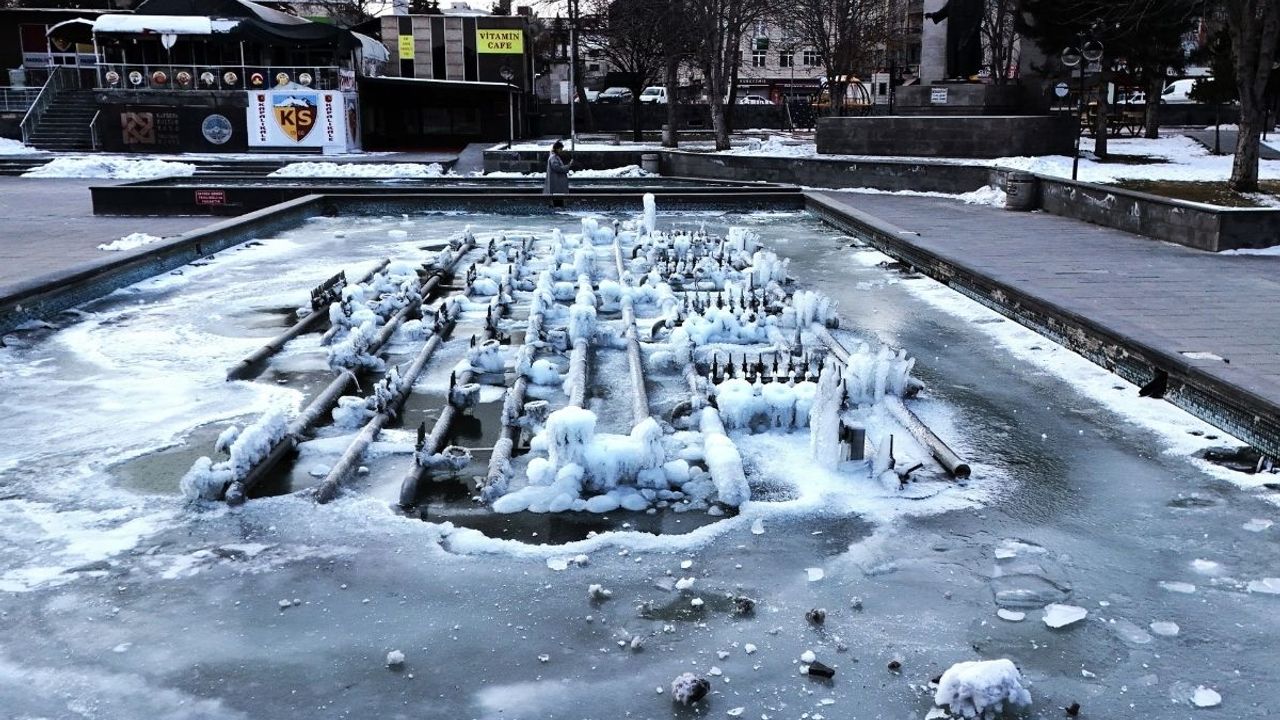 Kayseri buz tuttu! En soğuk yer bakın neresi oldu
