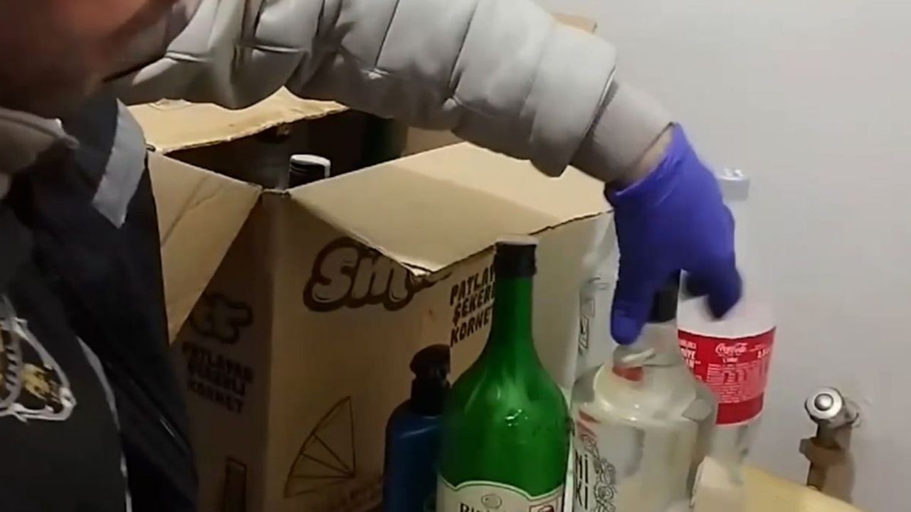 Sahte alkol Kayseri’ye sıçradı 1 şahıs yakalandı!