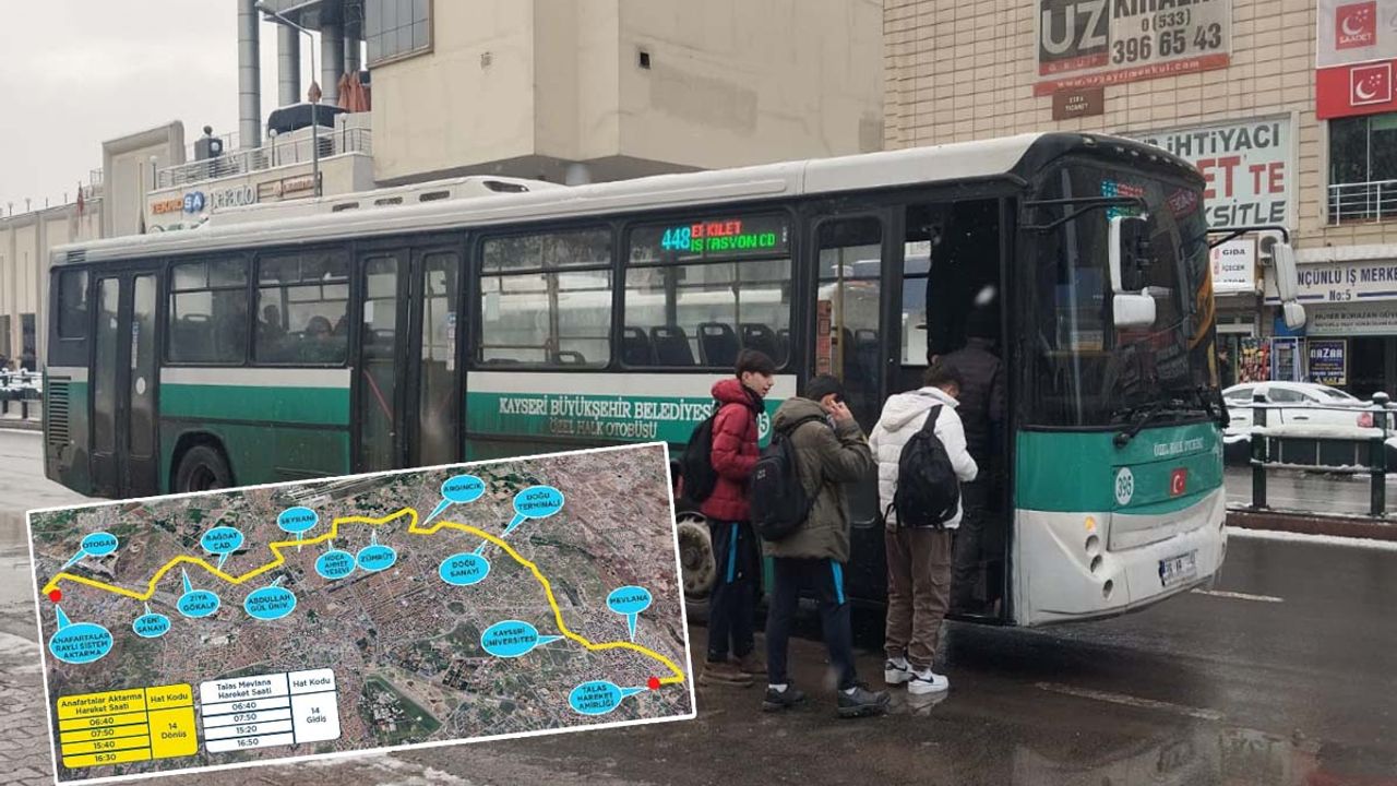 Kayseri'de toplu ulaşımda bir hat daha! 3 Mart'ta hizmete başlıyor